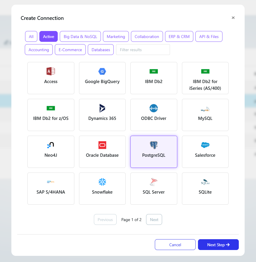 screenshot of Enterprise Test Data